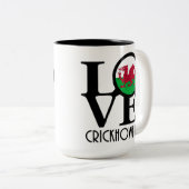 LIEBE Crickhowell Wales 15oz Zweifarbige Tasse (VorderseiteRechts)
