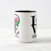 LIEBE Crickhowell Wales 15oz Zweifarbige Tasse (Mittel)