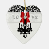 LIEBE Cristmas Kronleuchter Herz Bow Ornament rot (Rechts)