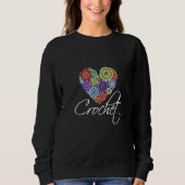 Liebe Crocheting Herz Crochet Sweatshirt (Vorderseite)