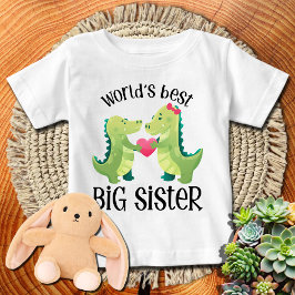 Liebe Crocodile World's Best Big Sister BLCK-T Baby T-shirt
