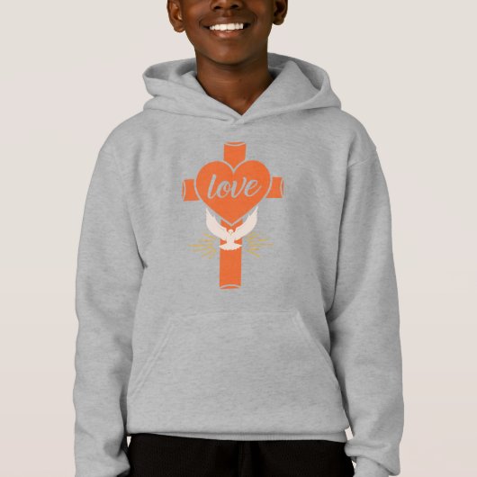 LIEBE CROSS HOODIE (Vorderseite)