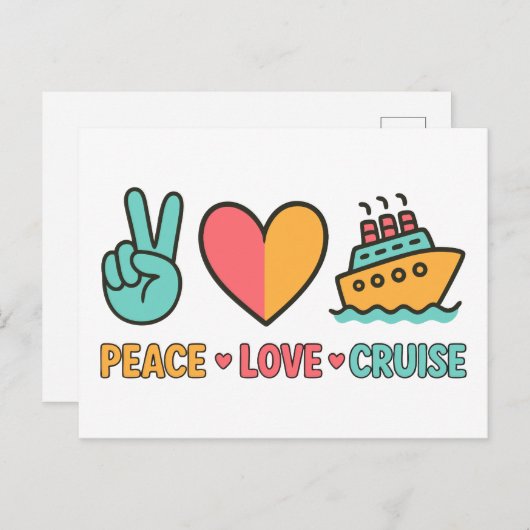 Liebe Cruise Vacation Postkarte (Vorne/Hinten)