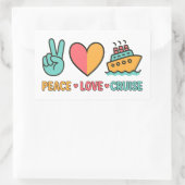 Liebe Cruise Vacation Rechteckiger Aufkleber (Tasche)