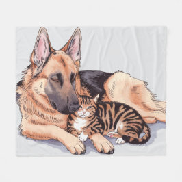 Liebe Cuddle Hund Fleece Blanket