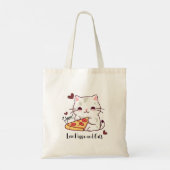 Liebe Cup Cake und Cats Funny Toag Tasche (Rückseite)