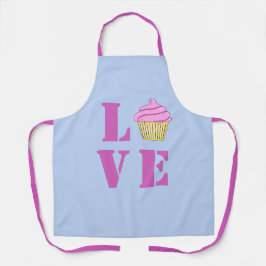 Liebe Cupcake All-over Print-Schürze Schürze