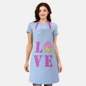 Liebe Cupcake All-over Print-Schürze Schürze (Getragen)