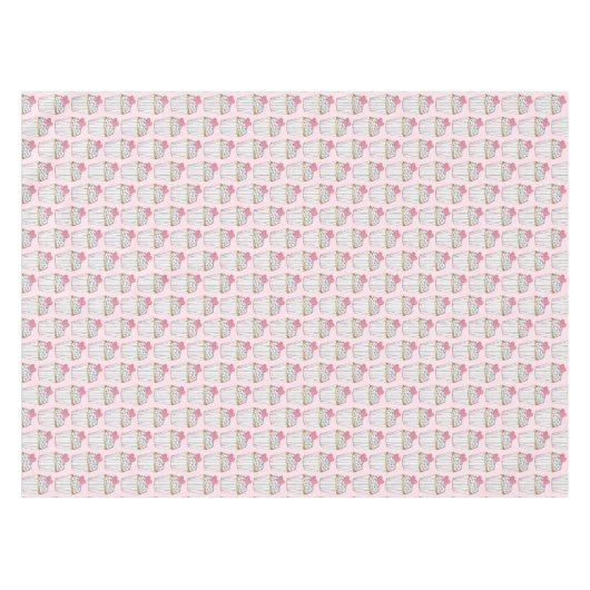 Liebe Cupcake Brautparty Geburtstag Tischdecke (Vorderseite (Horizontal))