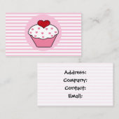 Liebe cupcake Business Cards Visitenkarte (Vorne/Hinten)