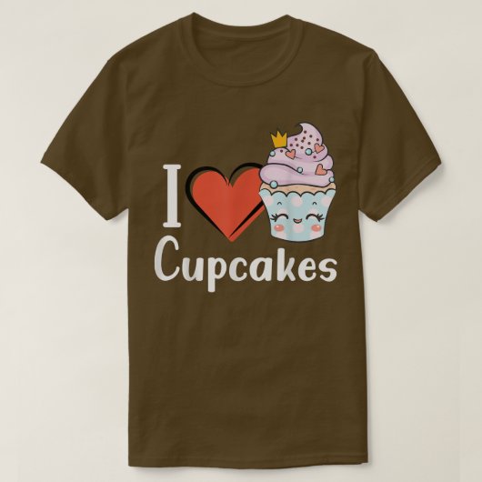Liebe Cupcake Funny Baking Köstliche Cupcake Liebe T-Shirt (Design vorne)