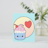 Liebe Cupcake Postkarte (Stehend Vorderseite)