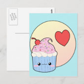 Liebe Cupcake Postkarte (Vorne/Hinten)