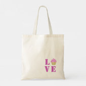 Liebe Cupcake Tote Tasche (Rückseite)