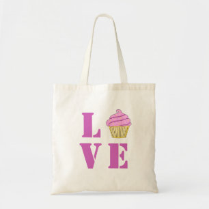 Liebe Cupcake Tote Tasche