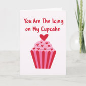 Liebe Cupcake Valentinstag Gruß Karte (Vorderseite)