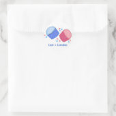 Liebe = Cupcakes Runder Aufkleber (Tasche)