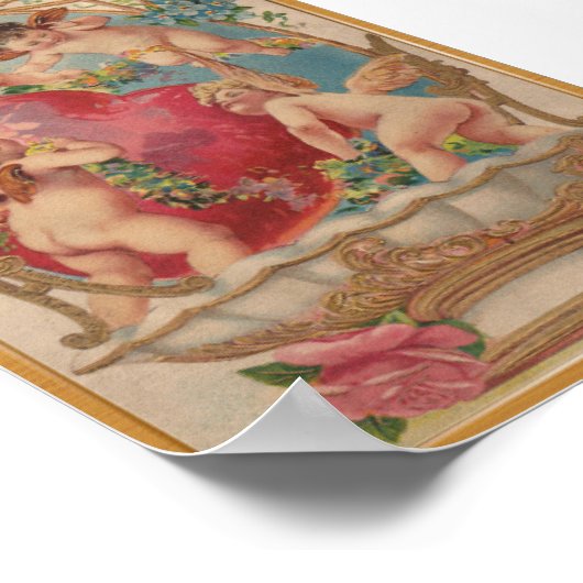 Liebe cupid Vintage Poster (Ecke)