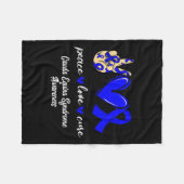Liebe Cure Cauda Equina Syndrom Blaues Bewusstsein Fleecedecke (Vorderseite (Horizontal))