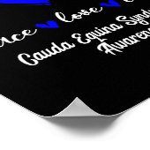 Liebe Cure Cauda Equina Syndrom Blaues Bewusstsein Poster (Ecke)