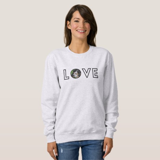 LIEBE Custom Foto Dog Mama Sweatshirt (Vorne ganz)