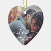 LIEBE | Custom Foto Wedding Keramik Ornament (Links)