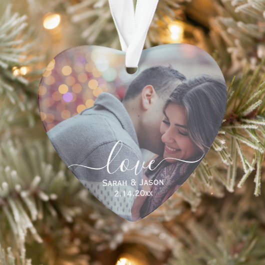 LIEBE | Custom Foto Wedding Ornament (Baum)