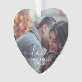 LIEBE | Custom Foto Wedding Ornament (Vorderseite)