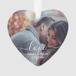 LIEBE | Custom Foto Wedding Ornament