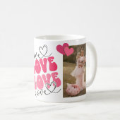 LIEBE Custom Fotos Herzt Valentinstag Tasse (VorderseiteRechts)