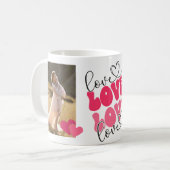 LIEBE Custom Fotos Herzt Valentinstag Tasse (Vorderseite Links)