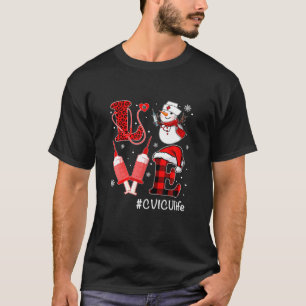 Liebe CVICU Nurse Life Snowman Syringe Christmas N T-Shirt