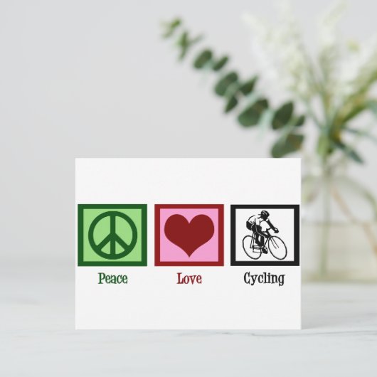 Liebe-Cycling Postkarte (Stehend Vorderseite)