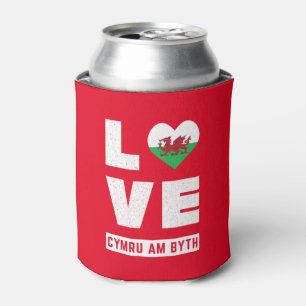 Liebe Cymru Am Byth Wales-Flagge Walisische Wurzel Dosenkühler