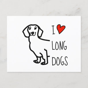 Liebe Dachshund Feiertagspostkarte