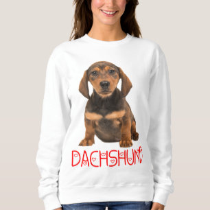 Liebe Dachshund Welpen Hund Sweatshirt