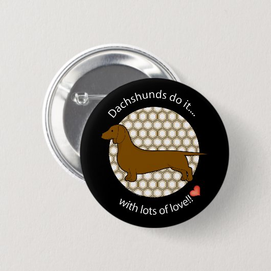 Liebe-Dackel Button (Vorne & Hinten)