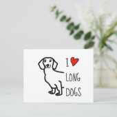 Liebe Dackel Feiertagspostkarte (Stehend Vorderseite)