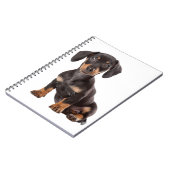 Liebe Dackel Welpe Black & Tan Hund Notizblock (Linke Seite)