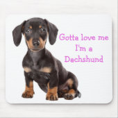 Liebe Dackel Welpen Hund Computer Mousepad (Vorne)