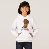 Liebe Dackel Welpen Hund Sweatshirt (Vorne ganz)
