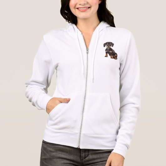 Liebe Dackel Welpen Hund Sweatshirt (Vorderseite)