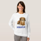 Liebe Dackel Welpen-Hundehemd T-Shirt (Vorne ganz)