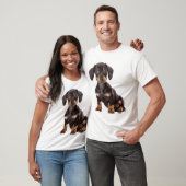Liebe Dackel Welpen-Hundehemd T-Shirt (Unisex)