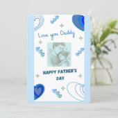 Liebe Daddy Frohen Vatertag Karte (Stehend Vorderseite)