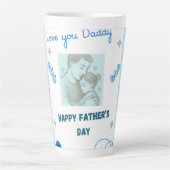 Liebe Daddy Frohen Vatertag Milchtasse (Vorderseite)