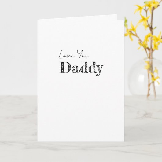 Liebe Daddy FROHEN VATERTAG Modern Karte (Gelbe Blume)