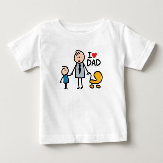 Liebe Daddy Print Baby T-shirt (Vorderseite)