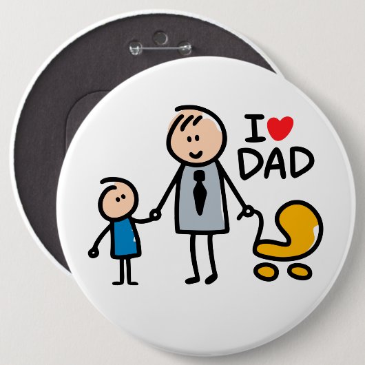 Liebe Daddy Print Button (Vorne & Hinten)