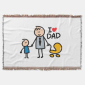 Liebe Daddy Print Decke (Vorderseite)
